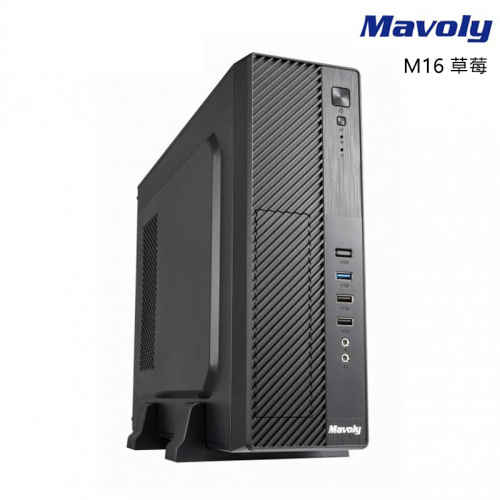 MAVOLY 松聖 M16 草莓 無透側 M-ATX 電腦機殼 黑色 內含電源400W【M-ATX/顯卡支援20cm/CPU 7CM】