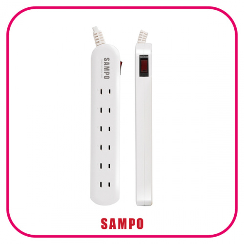 SAMPO 一開六插轉接電源線組 1.8米 EL-W16T6