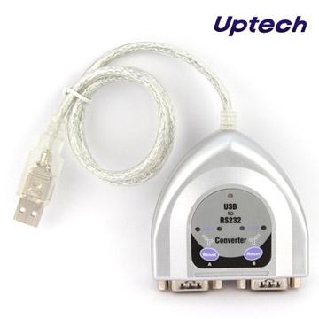 UPTECH 登昌恆 UTN412 USB to RS-232 訊號轉換器 (2-Port) ★支援Windows / Mac OS ★
