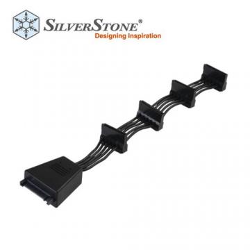 SilverStone 銀欣 CP06 SATA電源線 1公4母~品質有保障的線讓您可以安心使用~