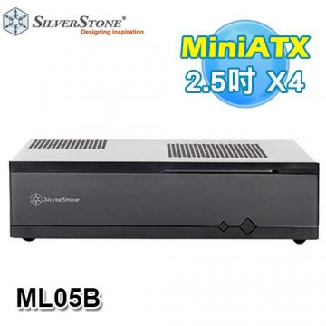 SilverStone 銀欣 ML05 黑色 SST-ML05 B 平躺式 USB3.0 Mini ITX 電腦機殼