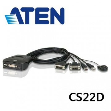 ATEN CS22D 2埠USB DVI KVM多電腦切換器