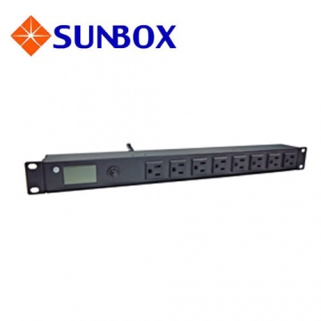 SUNBOX 慧光展業 機架型 LCD 電錶型 電源排插 SPM-2012-08F SUNBOX