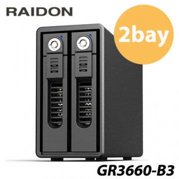 RAIDON GR3660-B3 USB3.0 2bay 3.5吋 磁碟陣列設備