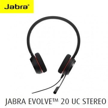 【防疫專區】 JABRA EVOLVE 20 UC STEREO 頭戴式 耳機麥克風