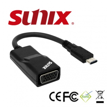 慧光展業 SUNBOX SUNIX USB-C 轉 VGA 轉換器 C2VC7A0