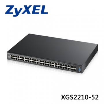 合勤 ZyXEL XGS2210-52 48埠 Gigabit 網管型交換器 48*1G,4*10G SFP+