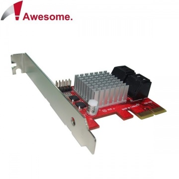 Awesome PCIe 2.0x4埠AHCI SATAIII 6.0擴充卡 AWD-PE-120