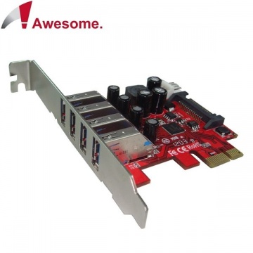 Awesome PCIe 4埠USB3.0擴充卡 AWD-UB-120LN