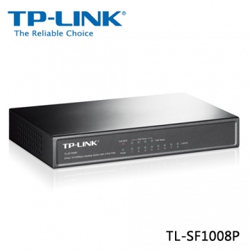 ★4埠PoE乙太網路供電★ TP-LINK TL-SF1008P 桌上型PoE乙太網路交換器 Hub