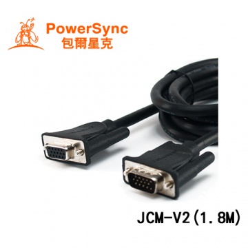 PowerSync 群加 高級VGA顯示器延長線15pin (公對母) (1.8M) JCM-V2
