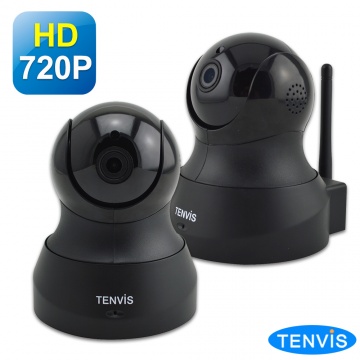 (日本/英國網路銷售冠軍) TENVIS TH-661 HD無線網路攝影機 (黑色兩入組)