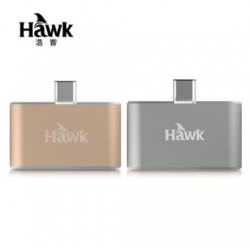 Hawk Type-C to雙USB2.0 OTG轉接器(金/銀) 01-TCA020
