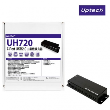 登昌恆 Uptech UH720 工業級7-Port USB2.0擴充器