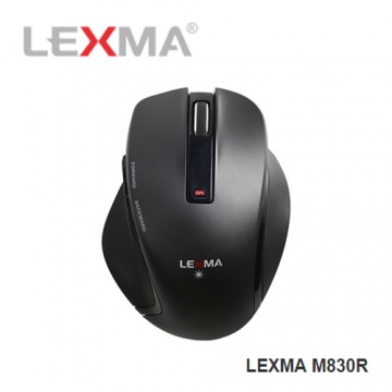 LEXMA M830R 無線 藍光滑鼠 大手適用 黑色