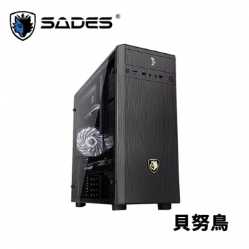 SADES BENNU 貝努鳥 (1大4小) 全透側電腦機箱 (黑色)