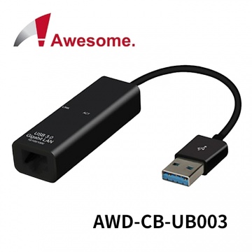 (終身保固) Awesome USB 3.0 to Gigabit Ethernet Cable 轉接線 AWD-CB-UB003