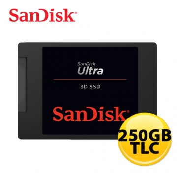 SanDisk Ultra 3D 250GB 2.5吋 SATA3 SSD 固態硬碟