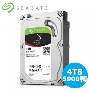 Seagate IronWolf 那嘶狼 4TB 3.5吋 NAS硬碟 (ST4000VN008)