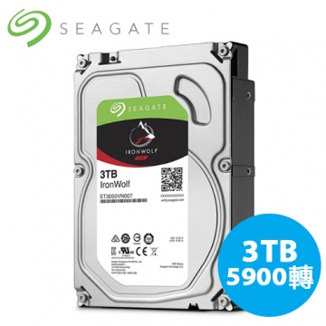Seagate IronWolf 那嘶狼 3TB 3.5吋 NAS硬碟 (ST3000VN007)