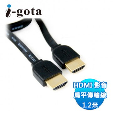 I-GOTA 扁平A公轉Mini公HDMI影音線 1.2米(HDMI-SAA-012)
