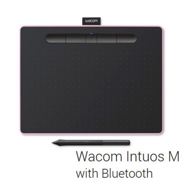 【防疫專區】 Wacom INTUOS COMFORT PLUS Medium CTL-6100WL/P0-C 繪圖板 (藍牙版) 粉紅色