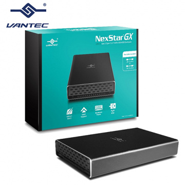 VANTEC 凡達克 傳輸精靈 2.5吋 SATA 轉 USB 3.1 Gen II Type-C SSD/HDD 硬碟外接盒 (NST-271C31-BK)