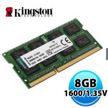 金士頓 Kingston 8GB DDR3 1600 NB 筆記型電腦 記憶體(低電壓1.35V)KVR16LS11/8