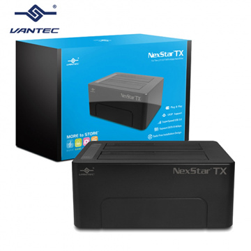 VANTEC 凡達克 傳輸精靈TX2.5"/3.5" SATA I/II/III 硬碟至超高速USB3.0硬碟外接座 (NST-D428S3-BK)