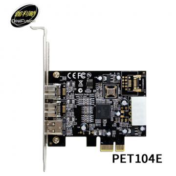 伽利略 Digifusion PCI-E 1394a + 2 Port 1394b COMBO 擴充卡 (PET104E)