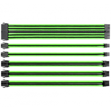 曜越 Tt TtMod 電源編織線 (綠/黑) 模組化電源供應器用 AC-034-CN1NAN-A1