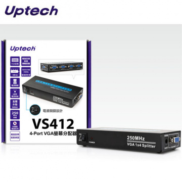 Uptech 登昌恆 VS412 4-Port VGA螢幕分配器