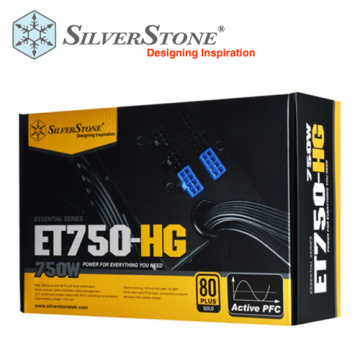 SilverStone 銀欣 Essential 系列 ET750-HG 80 PLUS 金牌 750W 半模組 電源供應器