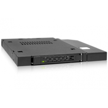 ICY DOCK ToughArmor 2.5” SATA/SAS HDD/SSD 一薄型軟/光碟機 裝置空間 硬碟抽取盒 MB411SPO-B (12.7mm)