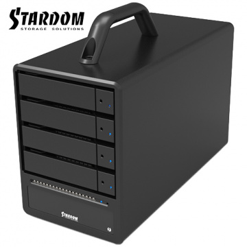 STARDOM SR4-TB2-B 支援3.5吋硬碟與2.5吋固態硬碟 Thunderbolt2 4bay 磁碟陣列硬碟外接盒