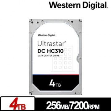 WD HC310 4TB 企業級 3.5吋 HDD硬碟 7200轉 五年保固 HUS726T4TALA6L4