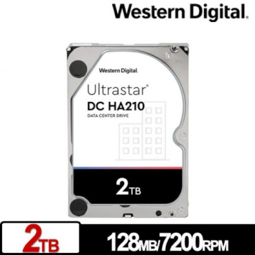 WD HA210 2TB 企業級 3.5吋 HDD硬碟 7200轉 五年保固 HUS722T2TALA604