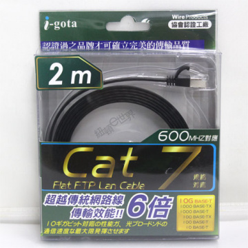 i-gota cat.7 2米 超薄型高速網路扁線 網路線 (F1000IG0012FRJ4702)