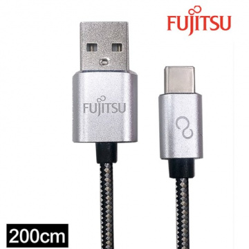 Fujitsu 富士通 Type-C 金屬 編織 充電線 2M (UM-411-2)