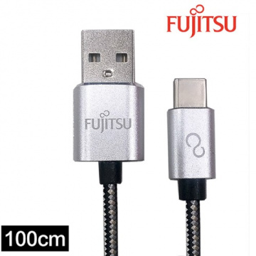 Fujitsu 富士通 Type-C 金屬編織 充電線 1M (UM-411-1)