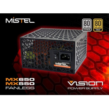 Mistel 密斯特 Vision MX550 550W Fanless 靜音 無風扇 80+金牌 電源供應器 (台灣製造)
