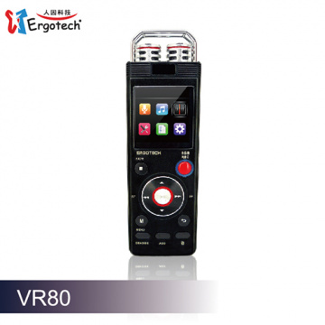 Ergotech 人因科技 秘錄王 VR80 CK VR80CK 8G 多功能學習數位錄音筆 黑色