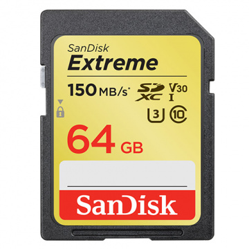 SANDISK EXTREME SDXC UHS-I 64G (150MB) 記憶卡