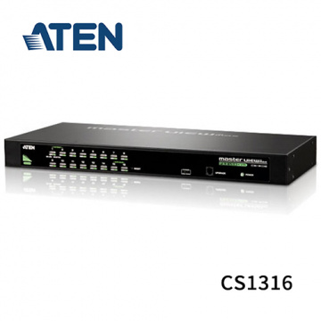 ATEN 16埠 PS/2-USB KVM多電腦切換器 (CS1316)