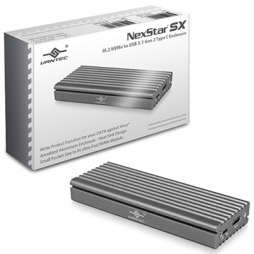 VANTEC 凡達克 NexStar SX M.2 NVMe SSD to USB 3.1 Gen 2 Type C 外接盒 (NST-205C3-SG)