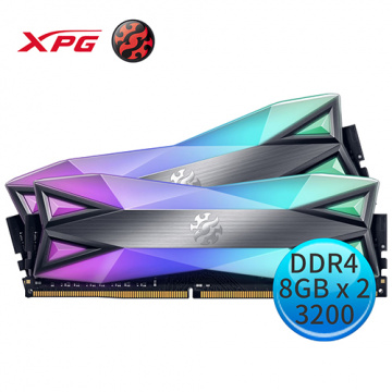 ADATA 威剛 XPG SPECTRIX D60G DDR4 3200 8GBx2 RGB 炫光超頻記憶體