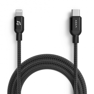 ADAM 亞果元素 PeAk II USB-C to Lightning Cable C120B MFi認證 金屬編織傳輸線 120CM 黑色