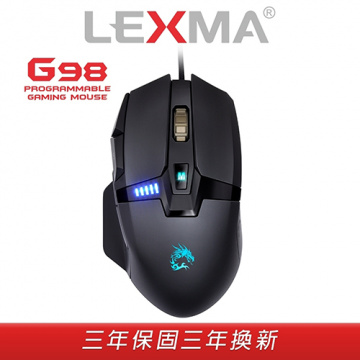 LEXMA G98 RGB 炫光 可調校 有線 遊戲 電競 滑鼠