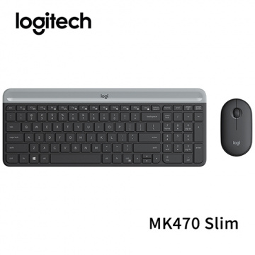 Logitech 羅技 MK470 Slim 纖薄無線鍵盤滑鼠組 質感黑