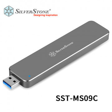 SilverStone 銀欣 SST-MS09C M.2 SATA SSD USB 3.1 Gen 2 外接盒 太空灰